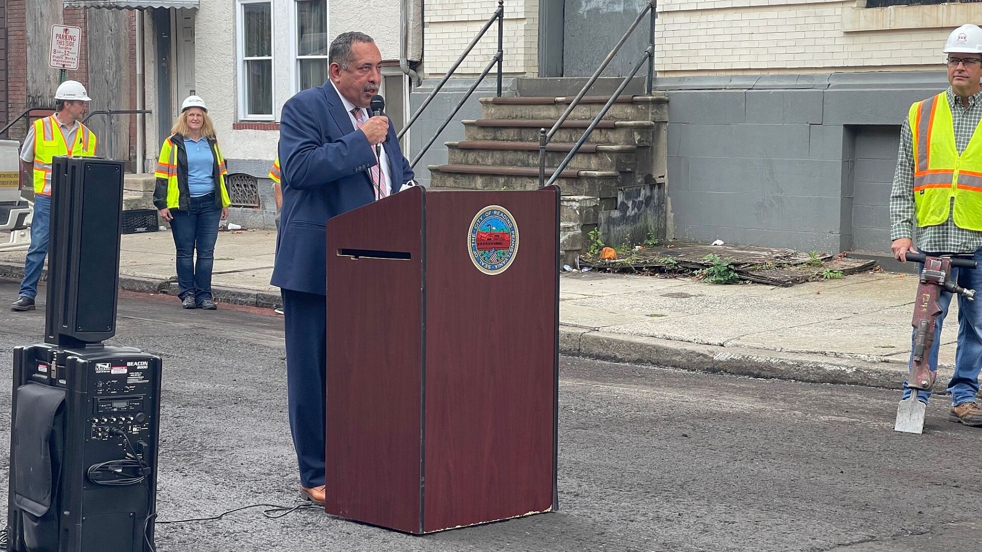 Reading Mayor Eddie Moran launches paving project on South 8th Street